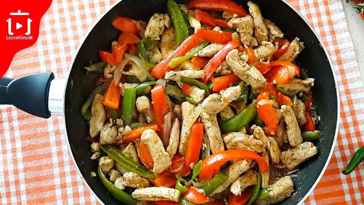 Hindi Fajita Tarifi – Tavada Sebzeli Beyaz Etli Ana Yemek