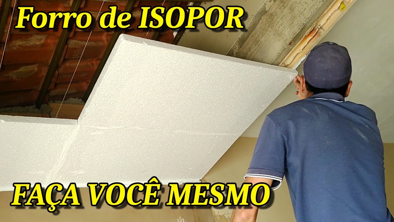 Como Fazer Forro Com EPS / Como fazer forro com isopor - YouTube