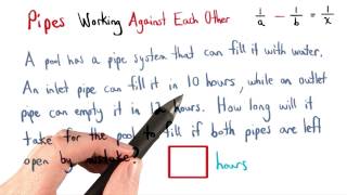 Pipes Working Against Each Other - Visualizing Algebra