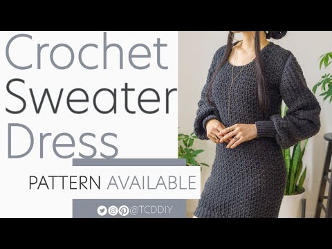 How to Crochet A Sweater Dress | Pattern & Tutorial DIY