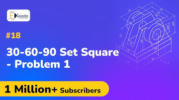Problem 1 Based on Set Square - Projection of Planes  - Engineering Drawing