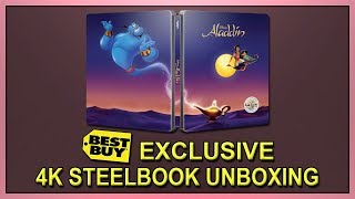 Aladdin 1992 Best Buy Exclusive Signature Collection 4K2D Blu-Ray Steelbook Unboxing