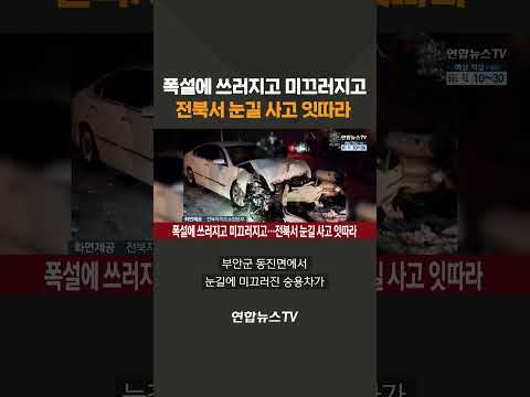 폭설에 쓰러지고 미끄러지고..눈길 사고 잇따라 #shorts / 연합뉴스TV (YonhapnewsTV)