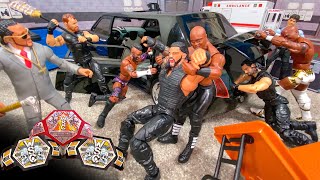 The Shield vs The Hurt Business Hardcore Action Figure Match! Winners Take All!