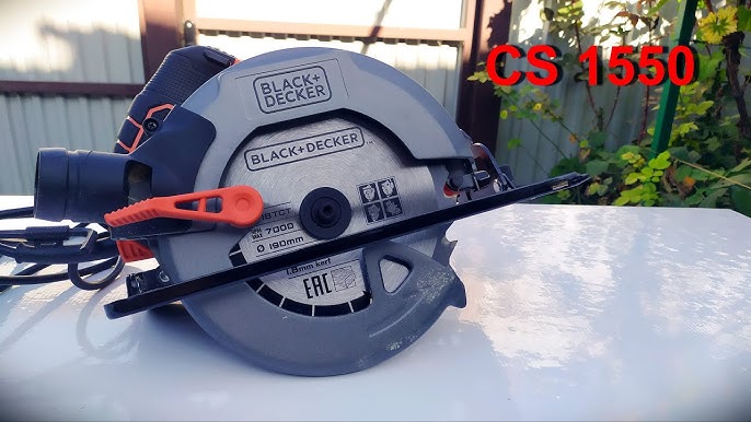 Circular saw CS1550 / 190 mm / 1500W, Black+Decker - Circular Saws