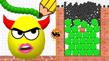 HIDE BALL brain teaser games - rescue the bees & bee 🆚 Draw to smash Gameplay part 34