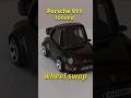 Hot Wheels Porsche 911 tooned wheel swap #hotwheels #hotwheelscustom #diecastcars #porsche