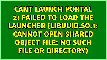 Failed to load the launcher (libuuid.so.1: cannot open shared object file: No such file