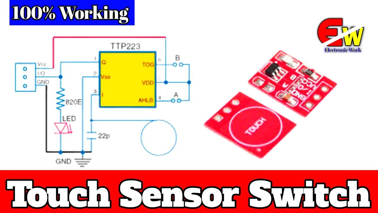 Touch sensor circuit/ttp223 project/Electronic Work - YouTube