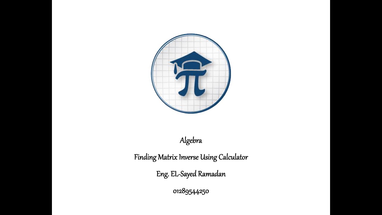 Matrix Inverse Using Calculator YouTube Matrix inverse using calculator youtube