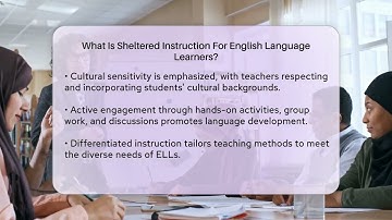 What Is Sheltered Instruction For English Language Learners? - The Language Library