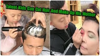 Talent Kids Can Cut Hair And Make Up His Mother