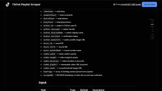 TikTok Playlist Scraper — Apify Actor Walkthrough