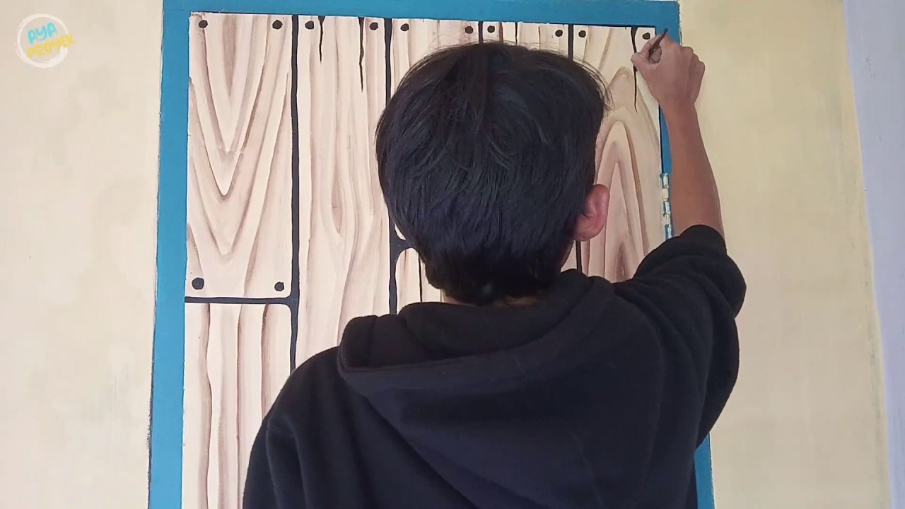  cara  membuat motif serat kayu  dengan cat  tembok YouTube