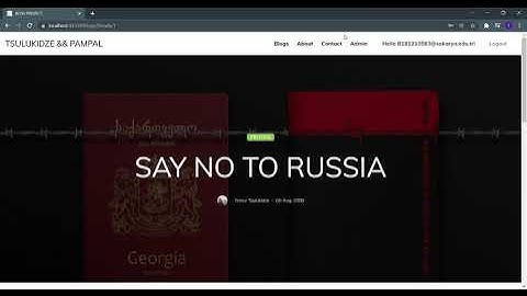 BLOG PROJECT - Asp.Net-Core