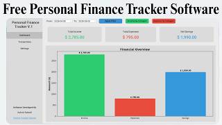Free Personal Finance Tracker Software (Income, Expenses, Saving Tracker)