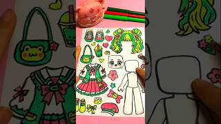 🐸 Roblox x Keroppi 💚 Cute Sticker DIY | Sanrio Paper Doll #shortviral #roblox #paperdoll #sanrio