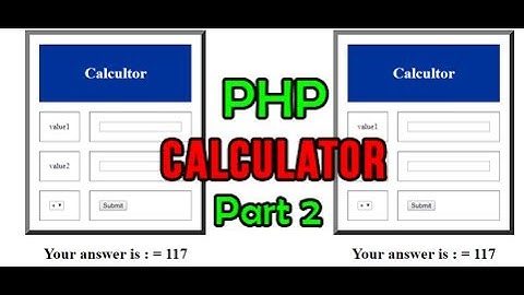How to make a calculator in PHP step by step part 2