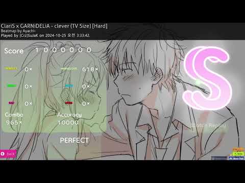 ClariS X GARNiDELiA Clever TV Size Hard 1 000 000 Osu Mania 