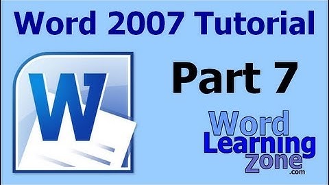 Microsoft Word 2007 Tutorial - part 07 of 13 - Editing Text 2