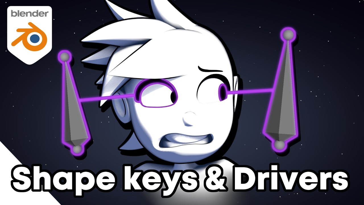Shape Keys, Drivers, and the face rig in Blender for Beginners
