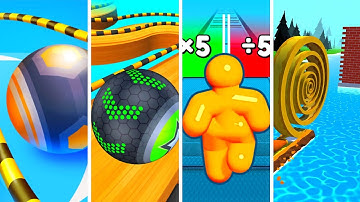 Action Balls vs Going Balls vs Tall Man Run vs Spiral Roll - All level gameplay Android, IOS