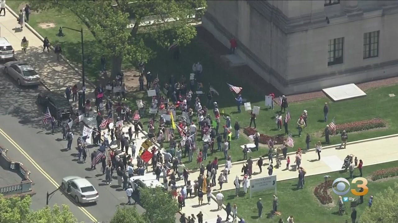 Dozens Protest For Open New Jersey Rally In Trenton - YouTube