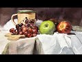 Watercolor Live - painting still-life