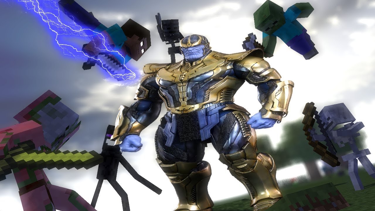 Monster School : Thanos Vs. Mobs - Minecraft Animation 