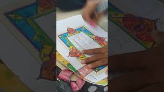 Belajar mewarnai desain ornamen # kaligrafi Arab # TPQ. D.M