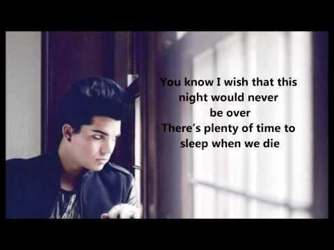 Adam Lambert - Never close our eyes lyrics