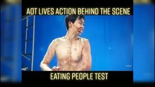 Eating people test | Attack on titan - behind the scene| LIVE ACTION