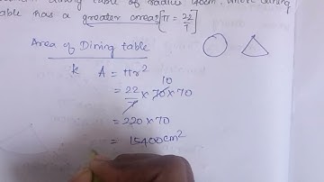 Kamalesh has a dining table circular in shape of radius 70cm whereasTharun #tnsamacheermathsquestion