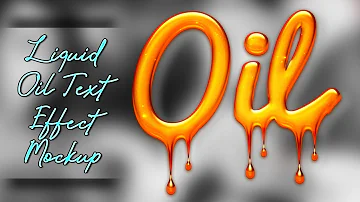 Liquid oil text effect