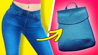 REUSE YOUR OLD JEANS || 30 WAYS TO REUSE OLD CLOTHES