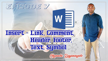 word - Insert Tab Add ins, Media, Links, Header, Footer, Text, Symbol