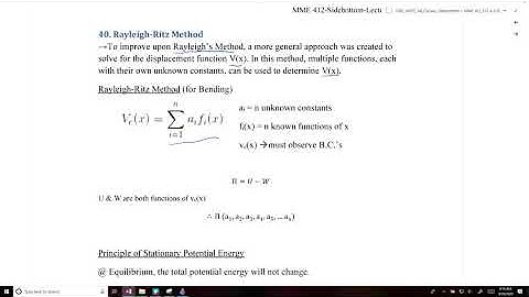 MME 412_512-L13-#40 Rayleigh Ritz Method