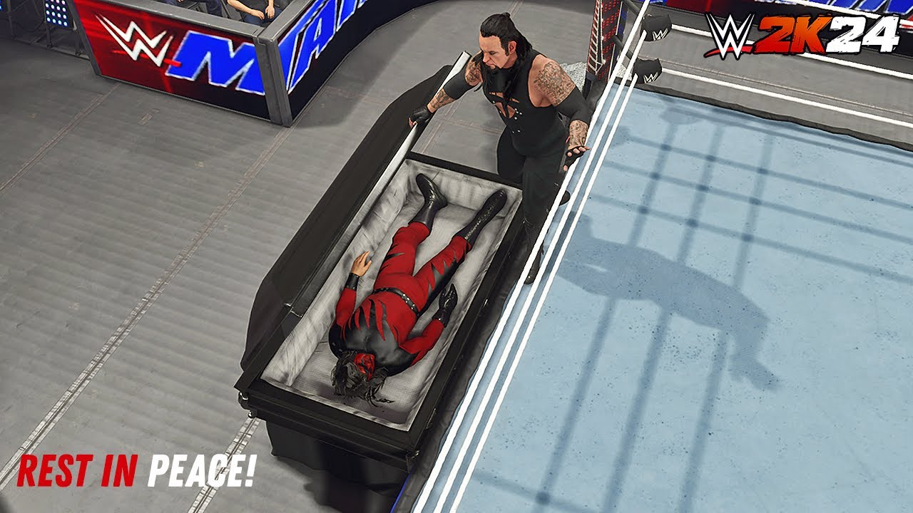 WWE 2K24 - Kane vs. Undertaker - Casket Match | PC [4K60] - YouTube