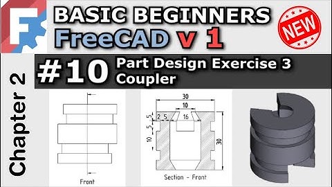 Basis Beginners FreeCAD v1 / 0.22 | Les 10 | Onderdeelontwerp Basisoefening 3 | Koppeling