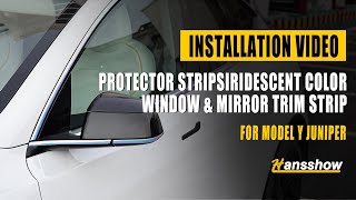 Model Y Juniper Protector Strips Iridescent Color Window & Mirror Trim Strip