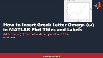 How to Insert Greek Letter Omega (ω) in MATLAB Plot Titles and Labels