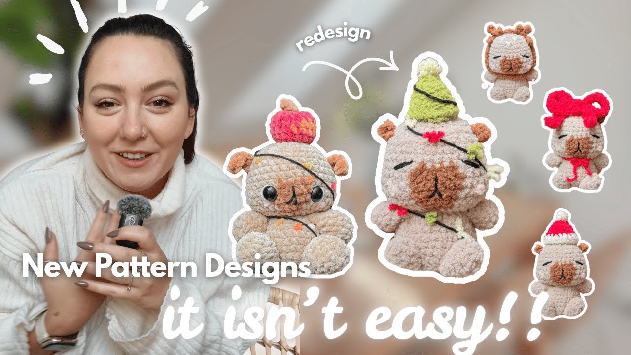 Crochet Diaries ✿ Christmas capybara redesign🎄 