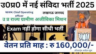 उ0प्र0 नई संविदा भर्ती 2025 _ UP Government Recruitment 2025 _ सरकारी विभाग मे संविदा पर नौकरी
