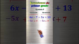 ECUACIONES DE PRIMER GRADO Super Fácil para principiantes - Ejercicio 7 - #ecuaciones #profeguille