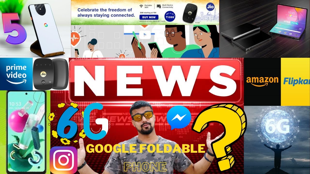 Tech Machate Hai News06 - 6G, Google Foldable Phone, LG Q92 leaks, JIo Unlimited data, Pixel 5