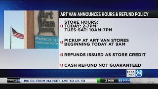 Art Van announces hours, refund policy 