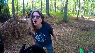 Biker Rides on Lady's Property... Then This Happens