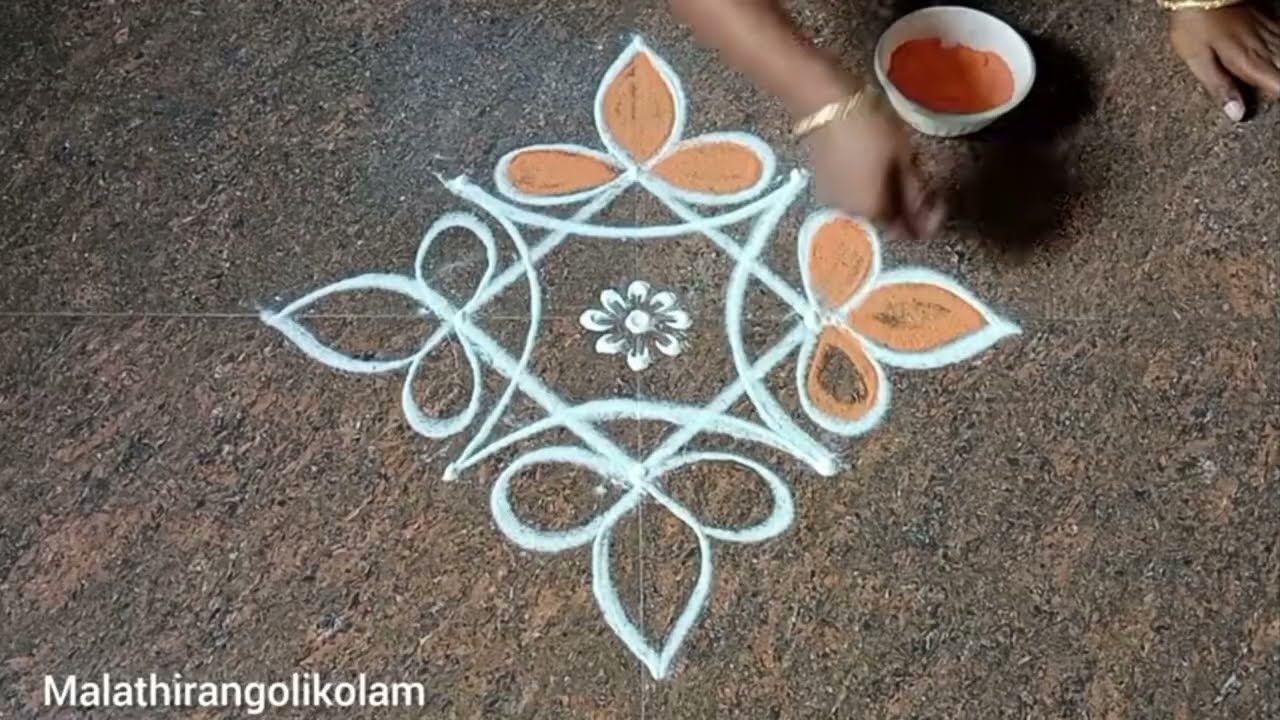Beautiful daily use rangoli kolam/ டெய்லி யூஸ் ரங்கோலி கோலம்