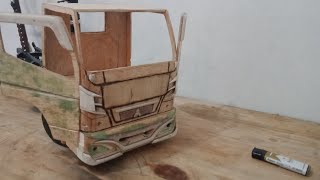 cara membuat engsel pintu RC miniatur truck