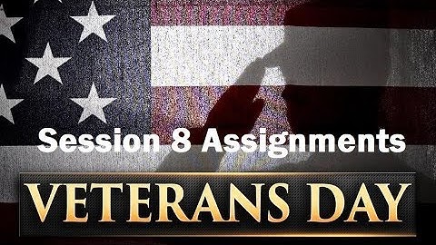 Session 8 Assignments